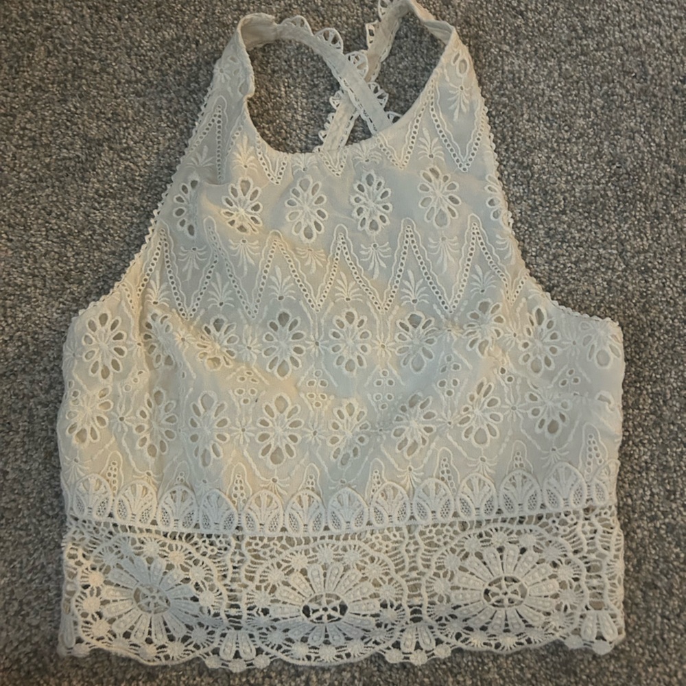 American Eagle Outfitters white Lace Top